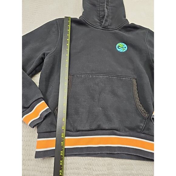 Just Don All City Sweatshirt Adult Small Black Fitted Hooded Pull Over - Picture 2 of 6